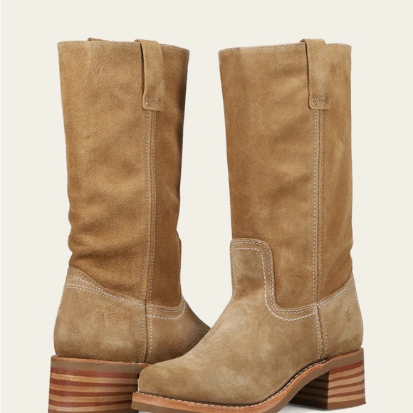 Frye Campus 12r - Tan Buck Knee-High Boots - NWT & Box - Size 7.5 - Picture 2 of 6